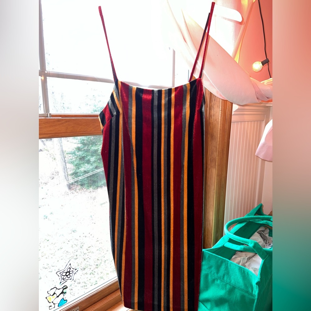 forever 21 velvet striped mini dress